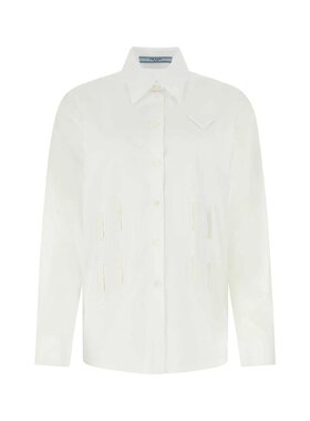 PRADA 女士衬衫 P470FGS2211XV2F0009-0 AW2024 白色