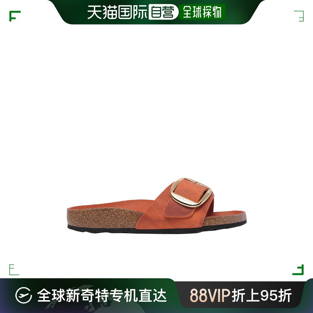 香港直邮潮奢 Birkenstock勃肯女士搭扣平底凉拖 1026632ORANG