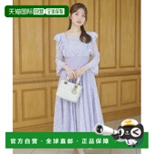 1h可退 186203 腰线罗纹褶边蕾丝连衣裙 日本直邮tocco closet女装