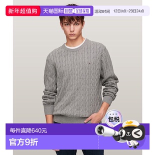 日本直邮TOMMY HILFIGER 经典缆绳圆领毛衣 上衣[TO3203EM011436]
