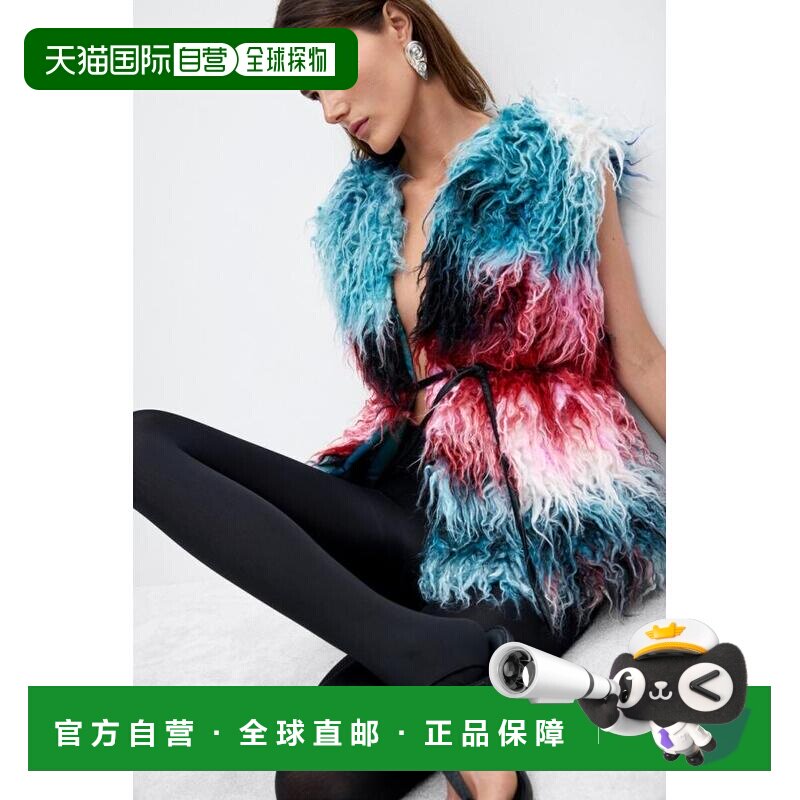 日本直邮Desigual 克里斯蒂安 拉克鲁瓦 环保皮草马甲 五码可选 2