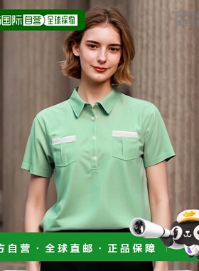 日本直邮LUCENT 女式比赛衬衫绿色网球 XLP4715 女式短袖