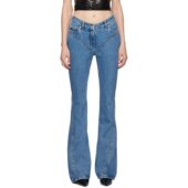 Mugler女士牛仔裤 弹力徽标褪色休闲时尚 女装 美国直邮Thierry 下装