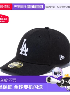 日本直邮New Era LP 59FIFTY 洛杉矶道奇队黑雪白 14524648