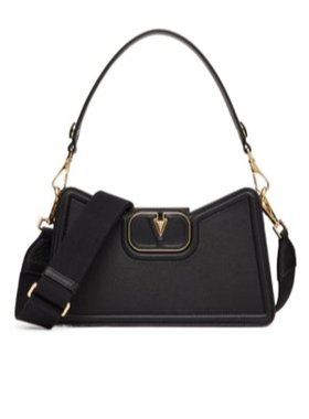 VALENTINO 女士斜挎包 4W2B0N11LFN0NO CO 黑色 VLOGO 粒面单肩包