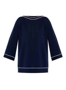 GUCCI 女士卫衣 813812XKEHH4137 SS2025 黑色 3/4/S BOAT/NK TOP