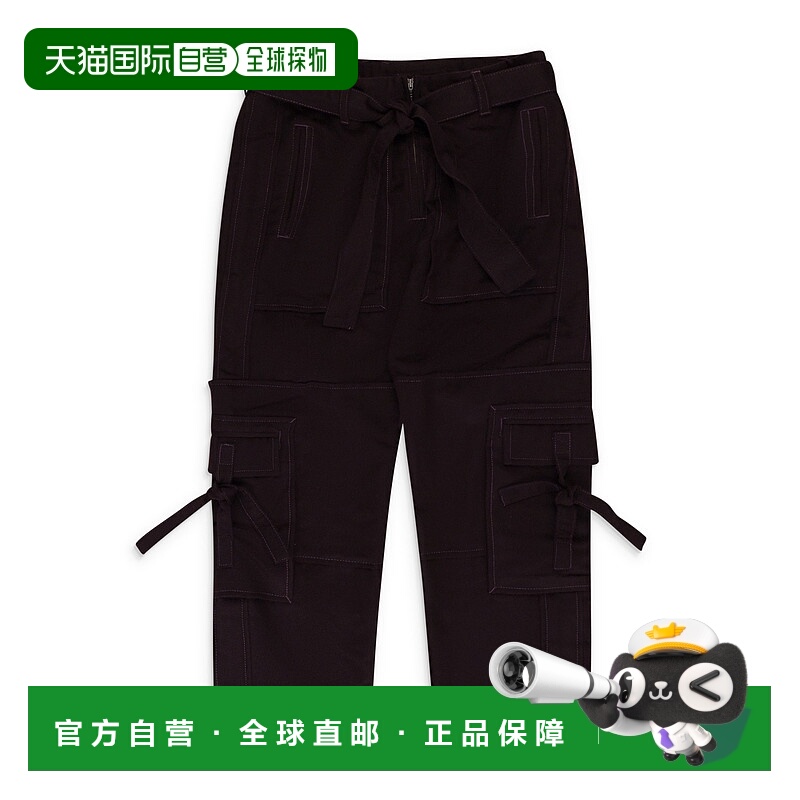 自营opening ceremonyBURGUNDY TIE KNOT STRAIGHT PANTS - red