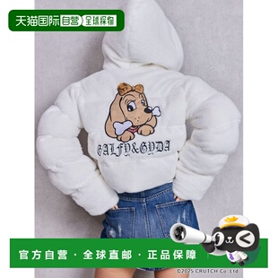 1h可退 日本直邮GYDA×GALFY 女装 加厚仿毛皮短款外套 后背蝴蝶