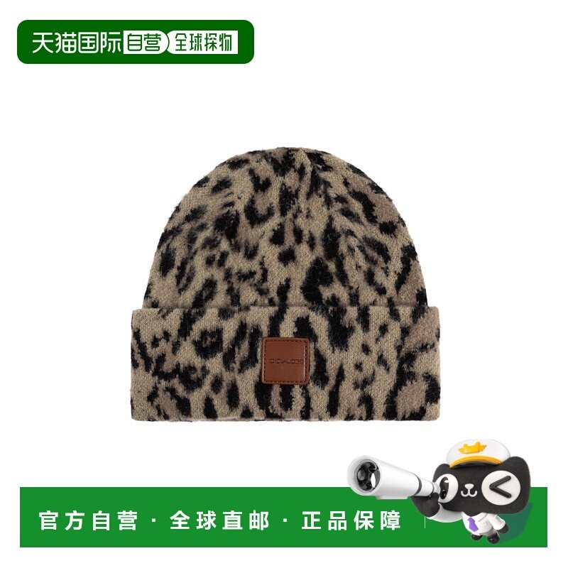 香港直邮COACH 女士帽子 29CCL500TN2 AW2025 浅棕色 Animal moti