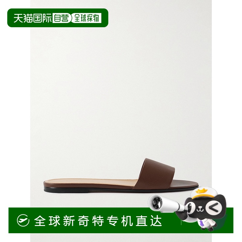 1h可退 香港直邮The Row 女士 Signum 皮质凉拖 F1663L57AMOUSSE