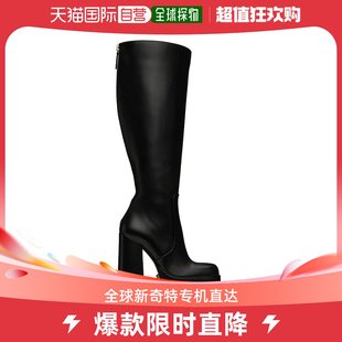 女士黑色 香港直邮潮奢 范思哲 高筒靴 Versace Platform