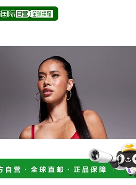 1h可退 香港直邮潮奢 ASOS 女士 Lara 设计斑点网纱蕾丝柔软红色