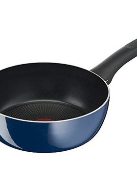日本直邮T-Fal特福 深型平底锅22cm 皇家蓝色 钛涂层D52183