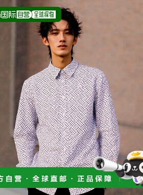 香港直邮KENZO 男士衬衫 FF65CH4029JD01 AW2025 白色 Cotton shi