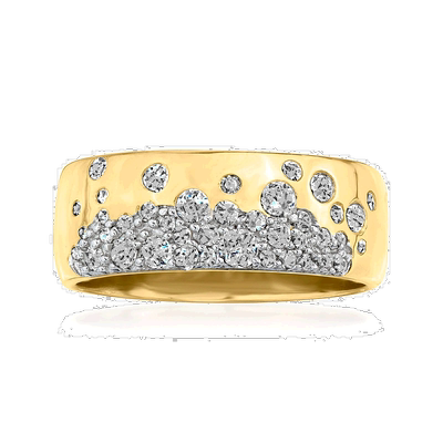 自营Ross-Simons 18kt 金钻石散布戒指 白色 美国奥莱直发