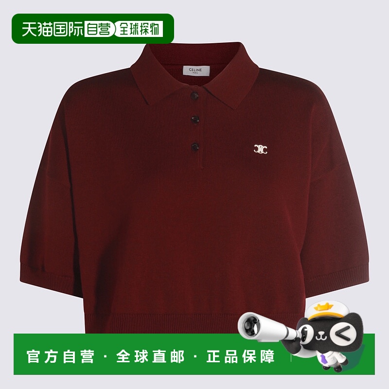 香港直邮CELINE 女士POLO衫 2AH22322U28BD AW2025 红色 翻领Polo