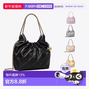 香港直邮TORY BURCH汤丽柏琦FLEMING系列女士迷你羊皮格纹手提包