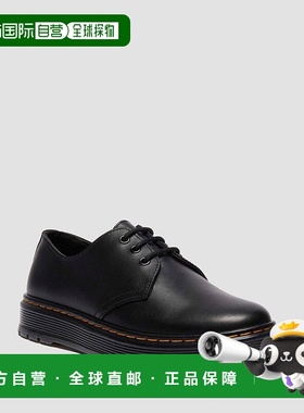 自营欧洲直邮DrMartens马丁大夫 Brookline Lo男士黑色皮革休闲鞋