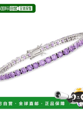 自营 Ross-Simons 925 纯银紫水晶网球手链 7 英寸 美国奥莱直发