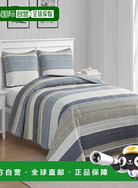 自营 Nautica Ridgeport 米色双面被子和枕套套装 - la jolla 美