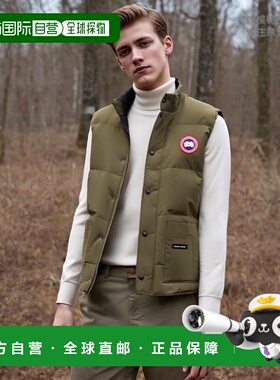 【99新未使用】香港直邮Canada Goose logo贴片马甲羽绒服 4154M