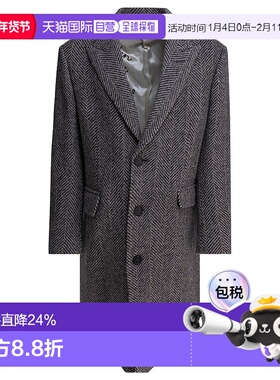 香港直邮GOLDEN GOOSE 男士 灰色 Single-Breasted Herringbone