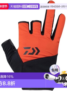 【日本直邮】达亿瓦防风钓鱼手套 三指剪裁 22DG-8922W 橙色