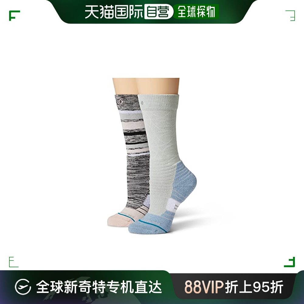 香港直邮潮奢 stance女童Bobbin雪白色袜子(2件装)(小童/大童)