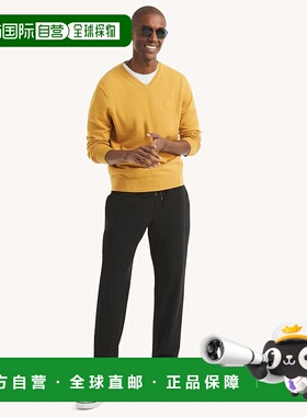 自营 Nautica男式Navtech V领毛衣-蜂蜜芥末色 美国奥莱直发