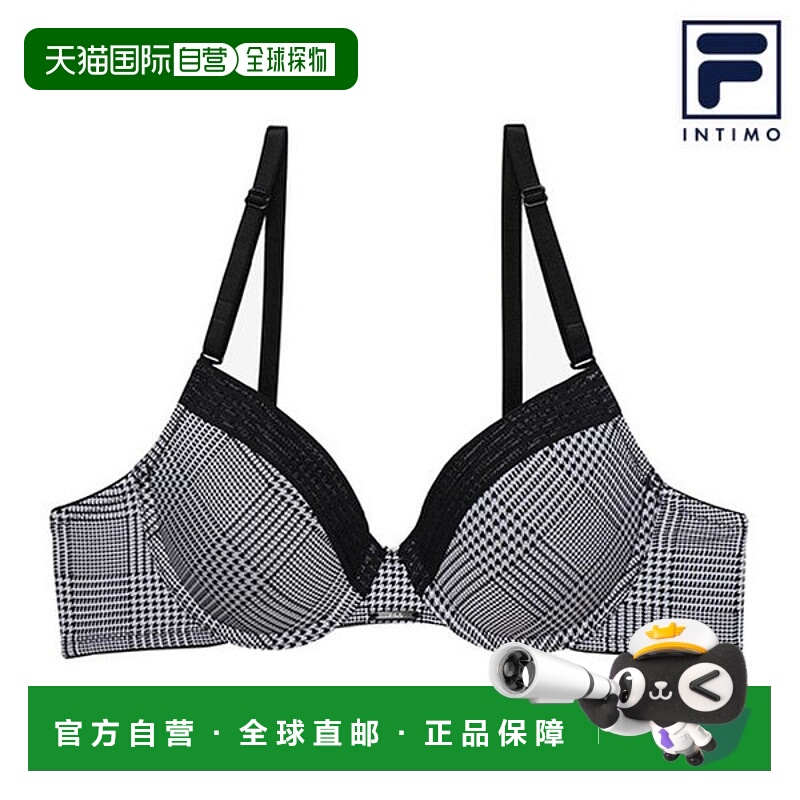 韩国直邮FILA 内衣单色格纹文胸 FI4BAC6643F_BLK
