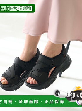 日本直邮Menue 27011 休闲厚底运动凉鞋（4171 全黑 CL）