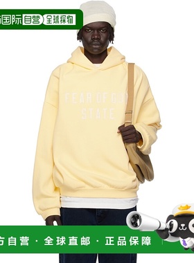 香港直邮潮奢 Essentials 男士 黄色 90s Fit Fleece 连帽衫 192S