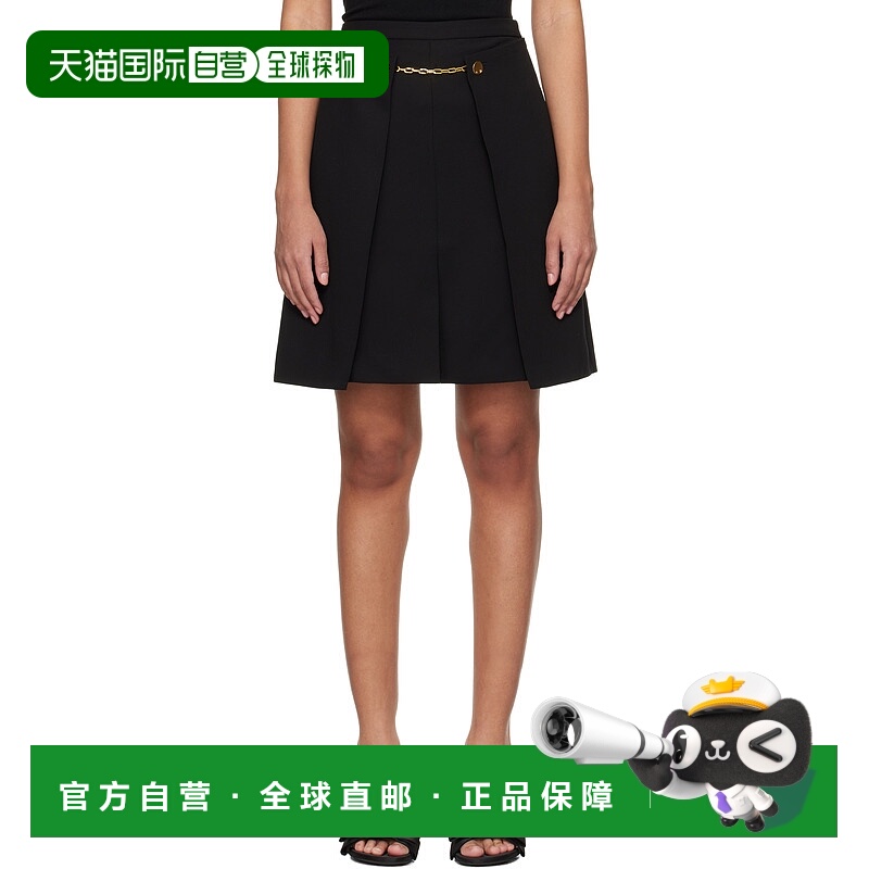 香港直邮潮奢 GANNI 甘尼 女士 黑色 Light Twill Suiting 短裙 W