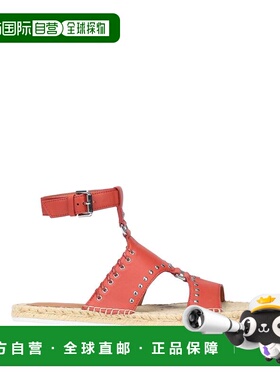 1h可退 香港直邮chloe 女士 帆布面凉鞋 orange橙色 舒适时尚