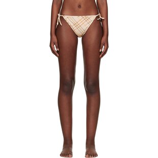 驼色格纹比基尼泳裤 潮奢 女士 巴宝莉 8108592 Burberry