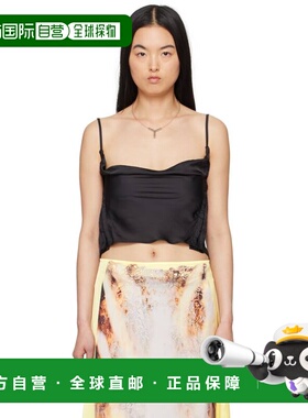 1h可退 香港直邮潮奢 Y PROJECT 女士 黑色钩眼扣吊带背心 102TO0