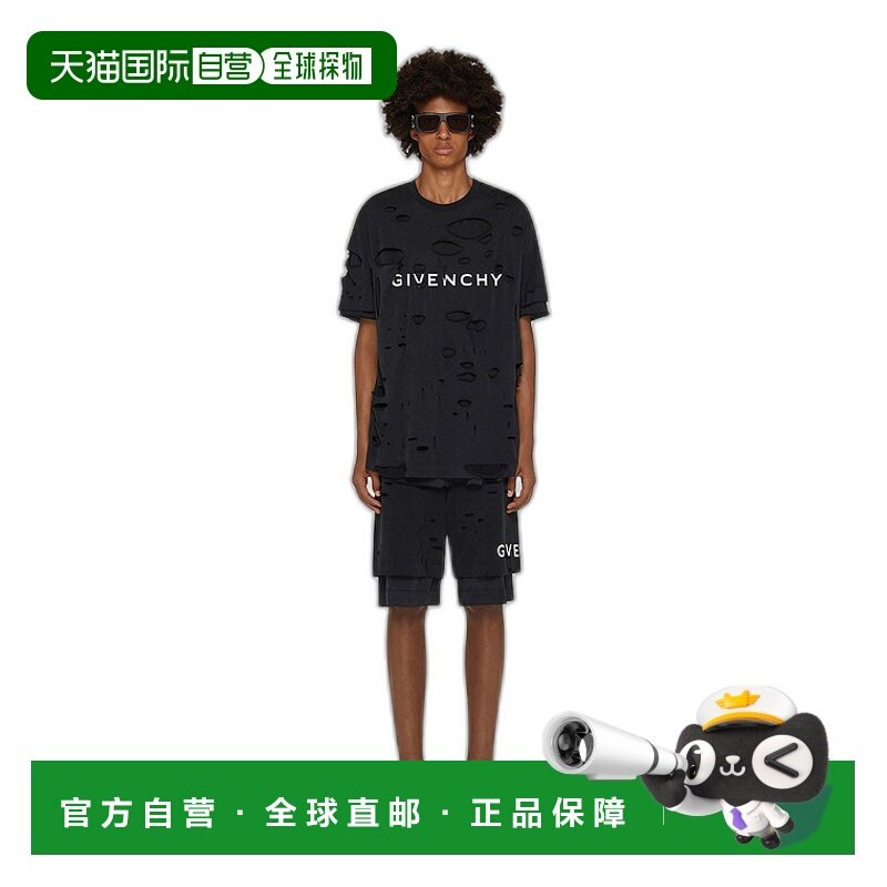 香港直邮GIVENCHY 男士T恤 BM71G13Y9W011 SS2024 黑色 Archetype