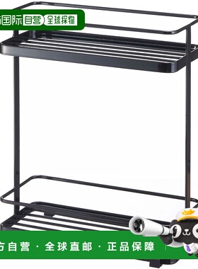 【日本直邮】Yamazaki山崎 洗浴用品支架 宽型黑色 tower 6791