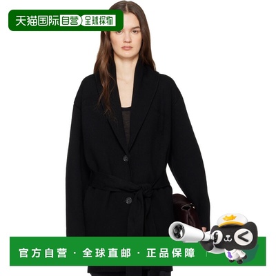 香港直邮toteme 女士 黑色 Shawl-Lapel Robe 开衫 261WRT0699YA0