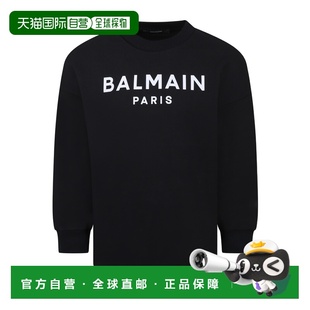 男童卫衣 长袖 BW4P70Z1753930BC 黑色 卫 SS2025 香港直邮BALMAIN