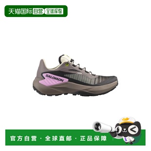 自营欧洲直邮Salomon Genesis女士铁灰色/香草白纺织品缓震越野跑