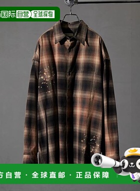 1h可退 日本直邮官方授权 FREAK'S STORE 漂白渐变格纹法兰绒衬衫