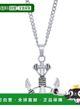 自营 blackjack不锈钢氧化锚项链 - 银白色 美国奥莱直发配饰吊坠