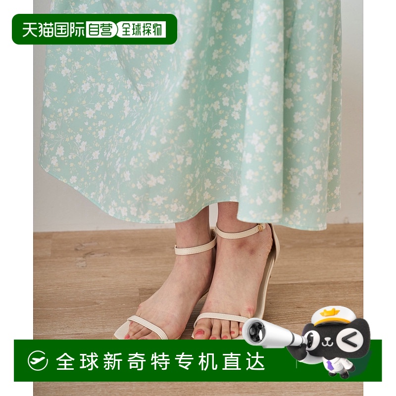1h可退 日本直邮31 Sons de mode 女士方头金属感绑带凉鞋 TT5194