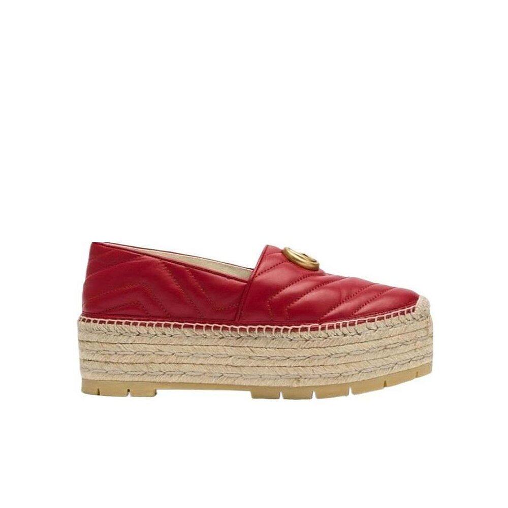Gucci GG草编厚底鞋 551884BKO00