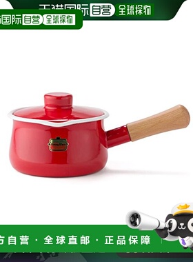 【日本直邮】Fuji Horo 单手锅 奶锅 红色 15cm 1.2L SD15MR搪瓷