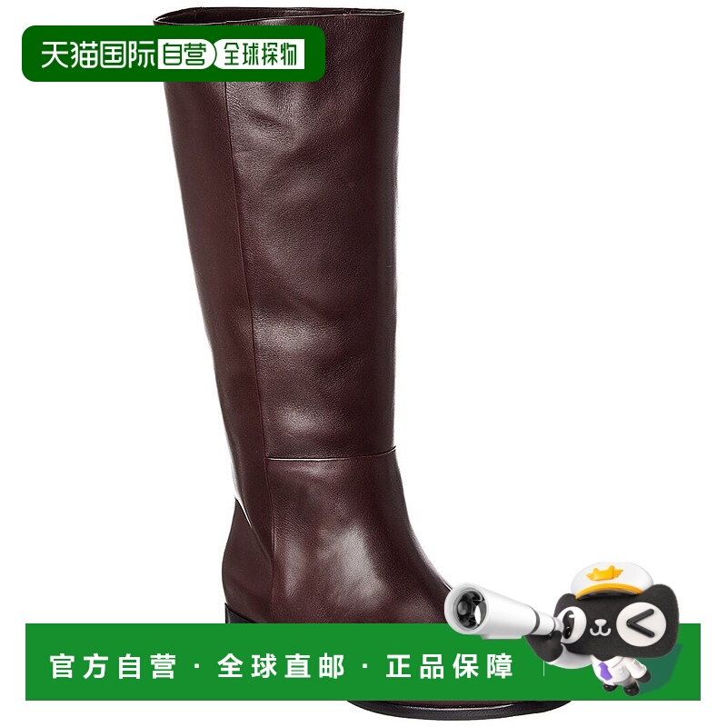自营Vince Martell Wide Calf Leather Boot - black 美国奥莱直
