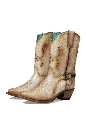 美国直邮Corral F1348 女靴 时尚优雅真皮靴子 舒适修饰腿型