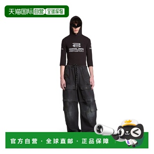 自营欧洲直邮Balenciaga巴黎世家 Cargo黑色棉中高腰长裤男女通用