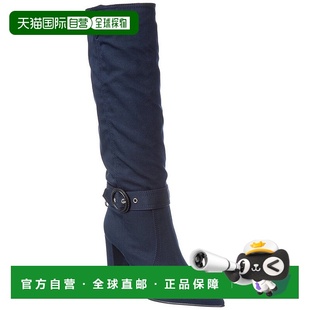 自营Gianvito Rossi Sanders 85 Gabardine Knee-High Boot - blu